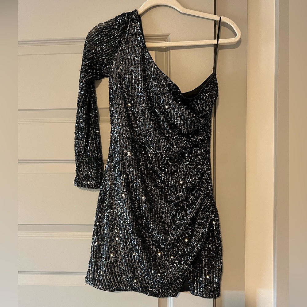 Windsor sparkly one shoulder dress